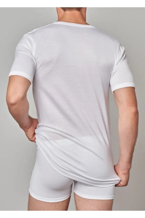 FILO DI SCOZIA - 100% natural yarn V-neck T-shirt