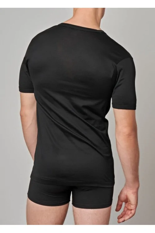 FILO DI SCOZIA - T-shirt col V en fil 100% naturel