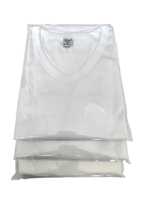 (3pcs) GICIPI lisle t-shirt with “V” neck - LadyC Intimo