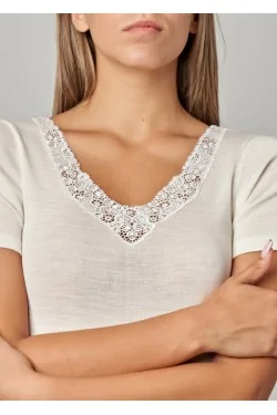 GICIPI short-sleeved wool blend sweater
