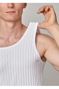 Camiseta de tirantes de hombre GICIPI de hilo escocés de canal ancho
