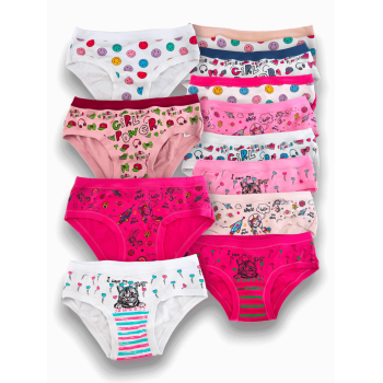 (15pcs) Soft low-rise colorful girls' panties by EMY.