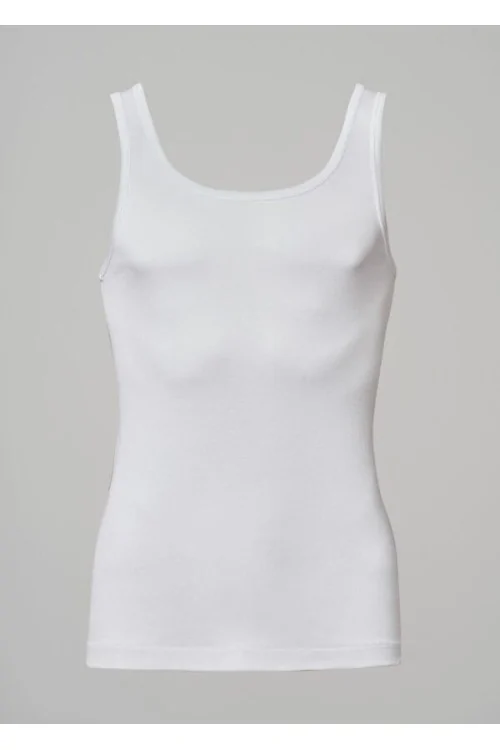 Fein geripptes Tanktop mit breiten Schultern für Herren
