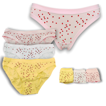 (3pcs) Women's/Girls' Fashion Cotton Panties by EMY