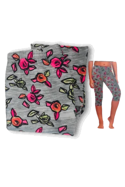 Leggings Bambina 9/10 Anni 3/4 – Cotone Elasticizzato Fantasia Floreale