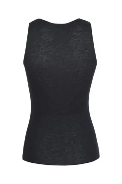 Sublyme schlichtes Unterwäsche-Tanktop aus Modal und Kaschmir mit Rundhalsausschnitt