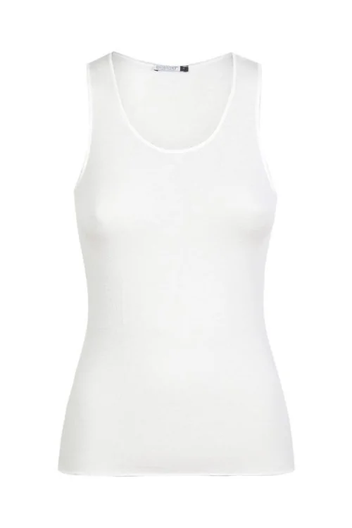 Camiseta sin mangas interior sencilla de modal+cachemira con cuello redondo Sublyme - LADYC
