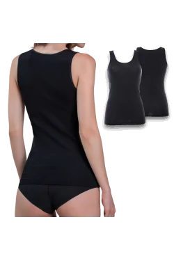 Tanktop aus Wolle und Seide für Damen – warm, zeichnet sich nicht unter der Kleidung ab