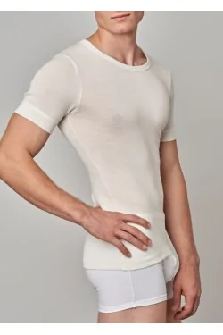 (3 Stück) GICIPI Herren-T-Shirt mit Rundhalsausschnitt, 50 % Schurwolle, 41 – LADYC