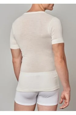 (3pcs) GICIPI men's crew-neck t-shirt 50% virgin wool 41 - LADYC