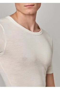 (3 Stück) GICIPI Herren-T-Shirt mit Rundhalsausschnitt, 50 % Schurwolle, 41 – LADYC