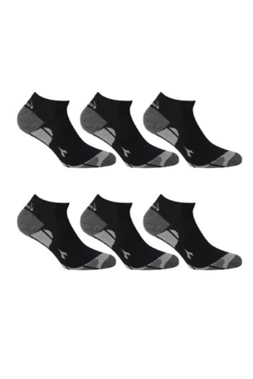 (6pcs) Chaussettes basses de sport en coton stretch DIADORA