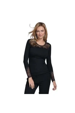 JADEA long-sleeved stretch cotton sweater art. 4871 - LADYC