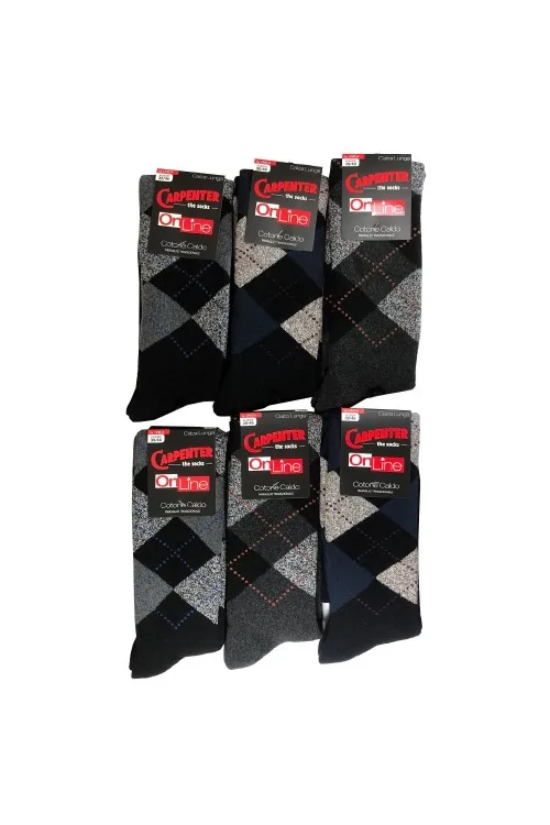 (6 Paar) CARPENTER warme Frottee-Baumwollsocken