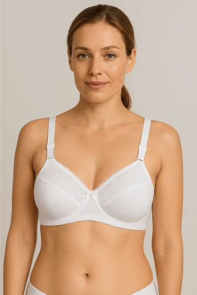 Soutien-gorge en coton, bonnet B – Broderie Sangallo