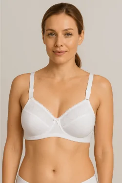 Soutien-gorge en coton, bonnet B – Broderie Sangallo