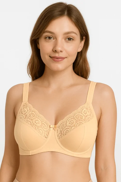 Soutien-gorge en dentelle de coton – Confort élégant Bonnet B