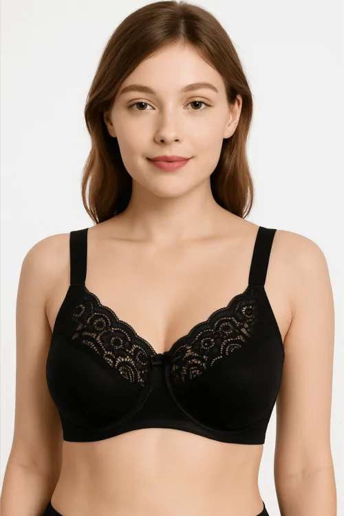 Soutien-gorge en dentelle de coton – Confort élégant Bonnet B