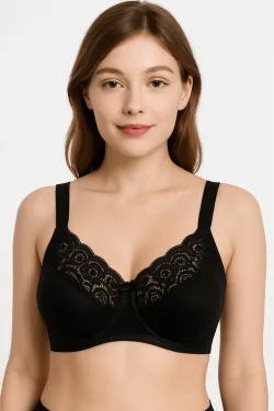 Soutien-gorge en dentelle de coton – Confort élégant Bonnet B