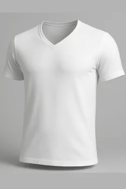 Herren-T-Shirt aus Baumwolle mit V-Ausschnitt – 3-teiliges Komfort-Set