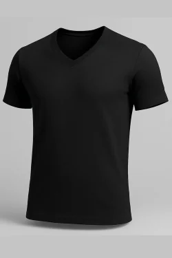 Herren-T-Shirt aus Baumwolle mit V-Ausschnitt – 3-teiliges Komfort-Set