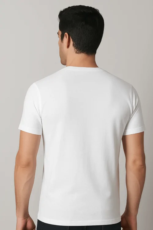 Camiseta de algodón con cuello redondo para hombre – 3 piezas cómodas
