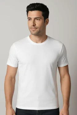 Camiseta de algodón con cuello redondo para hombre – 3 piezas cómodas