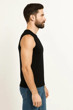 Camiseta sin mangas de algodón bielástico de alta calidad para hombre de Nottingham