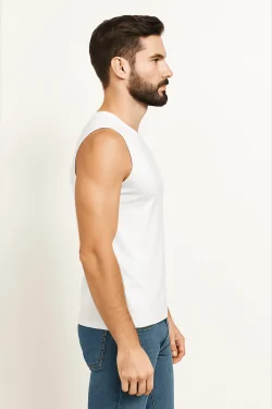 Camiseta sin mangas de algodón bielástico de alta calidad para hombre de Nottingham