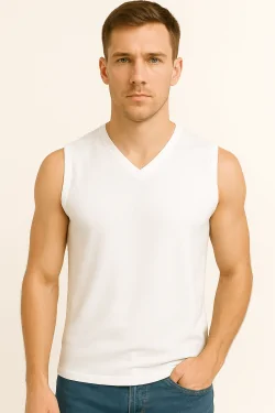 Chaleco invisible con cuello en V para hombre: comodidad bajo cualquier camisa