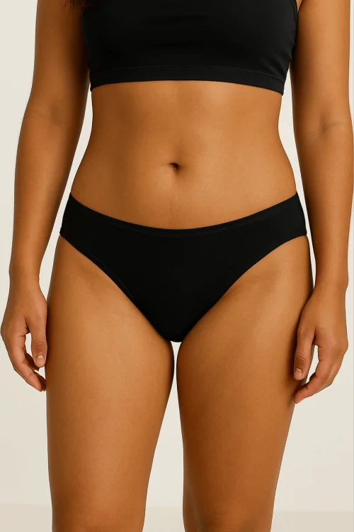 ALGODÓN BIELÁSTICO - Braguitas de tiro bajo para mujer con elásticos finos - (3 piezas)