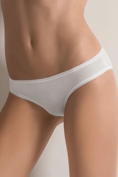 Coton bi-élastique - Culottes taille basse pour femme avec élastiques fins - (3 pièces)