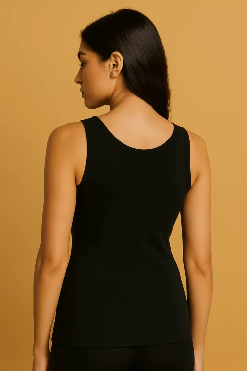 Canotta con pizzo in lana – Non segna, elegante e confortevole