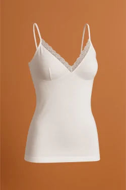 women's tank top in 100% lightweight cotton with breast shape