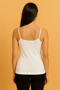 Débardeur femme en coton 100% lisle avec broderie