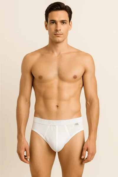 Slip uomo in filo di Scozia con elastico esterno – Made in Italy