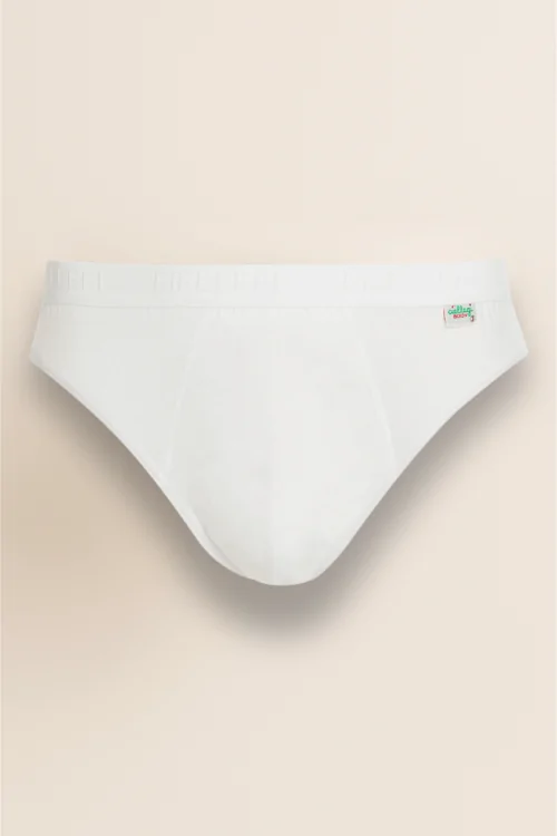 Men's briefs in Scottish yarn with external elastic - Made in Italy