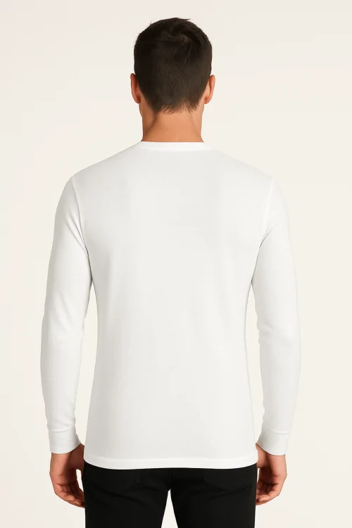 Chemise homme en coton interlock à manches longues