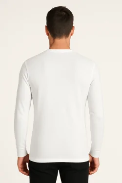 Maglia da uomo in cotone interlock maniche lunghe