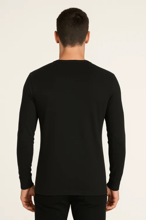 Chemise homme en coton interlock à manches longues