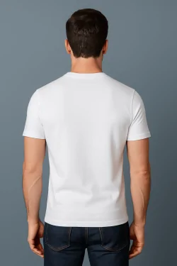 Maglia uomo manica corta in cotone interlock caldo – bianco o nero