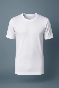 Camisa de algodón interlock cálida de manga corta para hombre - blanca o negra