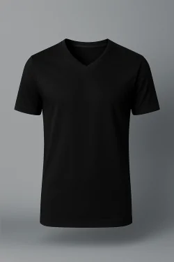 Pull col V en coton chaud à manches courtes pour homme