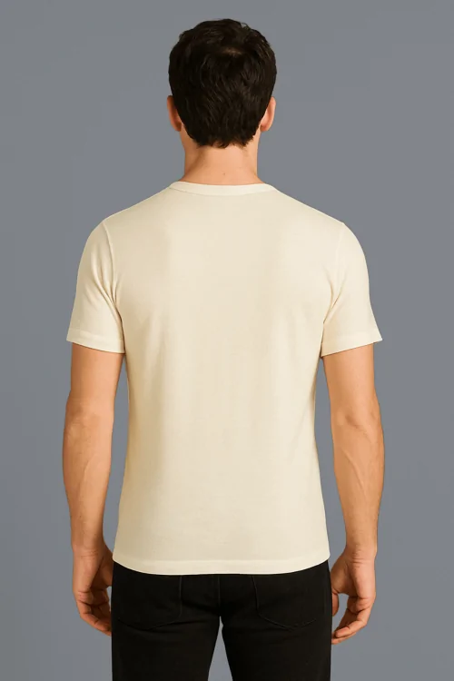 Ropa interior masculina de lana y algodón con cuello puntiagudo