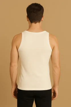 Maillot de corps homme en laine à l'extérieur et coton sur la peau