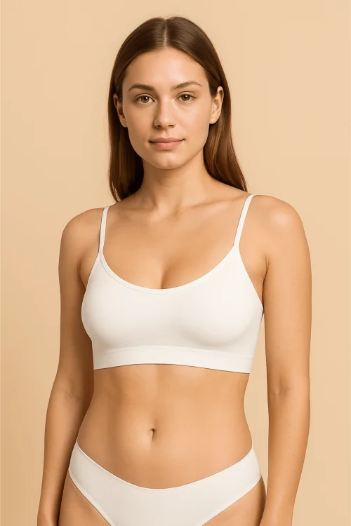Soutien-gorge en microfibre sans coutures pour femme avec rembourrage