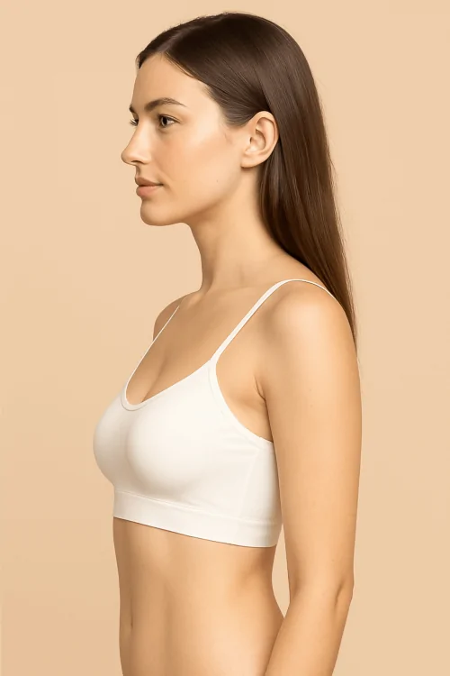 Brassiere donna in microfibra senza cuciture e imbottiture