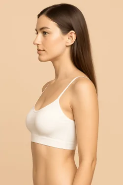 Women's seamless microfiber bra with padding