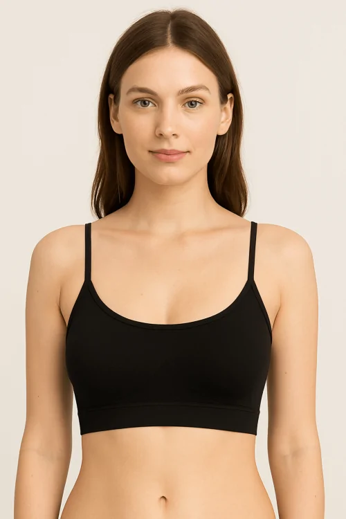 Brassiere donna in microfibra senza cuciture e imbottiture