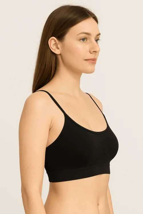 Brassiere donna in microfibra senza cuciture e imbottiture